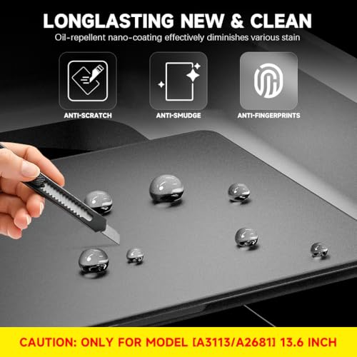 ZORBES® Laptop Cover for MacBook Air 13.6 Inch M4 A3240 M3 A3113 M2 A2681 Matte Anti-fingerprint Hard Shell Case Cover for Apple New Mac Book 13 Inch Case 2025 2024 2022 Release, Anti-slip Pads, Black ZORBES® Laptop Cover for MacBook Air 13.6 Inch M4 A3240 M3 A3113 M2 A2681 Matte Anti-fingerprint Hard Shell Case Cover for Apple New Mac Book 13 Inch Case 2025 2024 2022 Release, Anti-slip Pads, Black